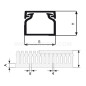 Korytko grzebieniowe KOPD 25X60/2 szare E02KK-01010200401 /2m/