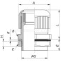 Dławnica kablowa poliamidowa PG42 IP68 DP 42/H szara E03DK-01030100901