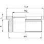 Redukcja poliamidowa do dławnic DR 40M/32M szara E03DK-02120301401 Redukcja poliamidowa do dławnic DR 40M/32M szara E03DK-02120301401