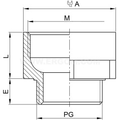 Adapter poliamidowy do dławnic DA 9/12M E03DK-02130400303 /10szt.