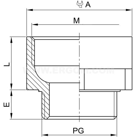 Adapter poliamidowy do dławnic DA 9/12M E03DK-02130400303 /10szt.