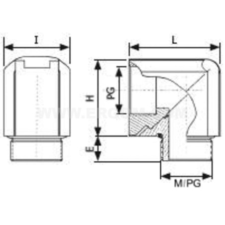 Wyprowadzenie kątowe IP68 KD 21 E03DK-02160100503