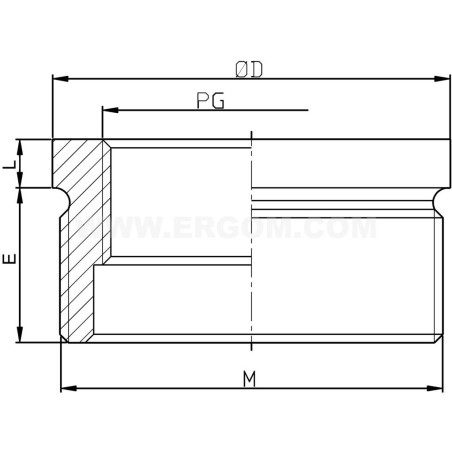 Redukcja mosiężna do dławnic MDR 40M/21 E03DK-04060405803 /10szt./