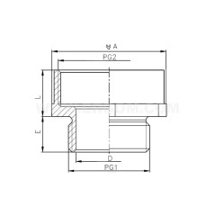 Adapter mosiężny do dławnic MDA 21/29 E03DK-04070100803 /10szt.