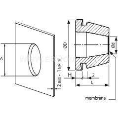 Przepust gumowy BDE 16 czarny IP30 E03DK-05010100501