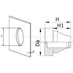 Przepust gumowy PDE 7 czarny IP67 E03DK-05010201101 /50szt.