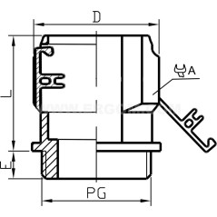 Dławnica poliamidowa do rur ochronnych PG9 IP54 czarna FD 9 BK E03DK-07040101111