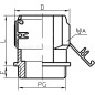 Dławnica poliamidowa do rur ochronnych PG9 IP54 czarna FD 9 BK E03DK-07040101111