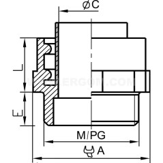 Dławnica izolacyjna do rur ochronnych IP54 WD 48NFC/48 E03DK-07080100803