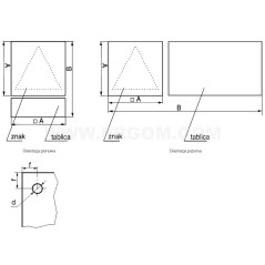 Tabliczka /znak ostrzegawczy/ TZO 52x52S E04TZ-01010100400 /10szt.