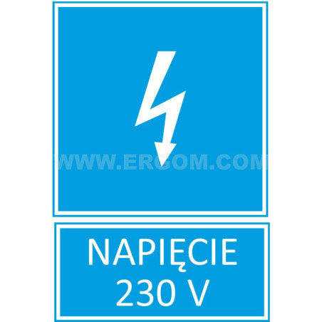 Tabliczka /znak informacyjny/ TZI 105x148S NAP 230V E04TZ-01041130800