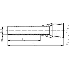 Końcówka tulejkowa izolowana HI 0,25/8 DIN E08KH-02010110701 /100szt./