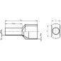 Końcówka tulejkowa izolowana HI 2X4/12 szara E08KH-02020102101 /100szt./ Końcówka tulejkowa izolowana HI 2X4/12 szara E08KH-02020102101 /100szt./