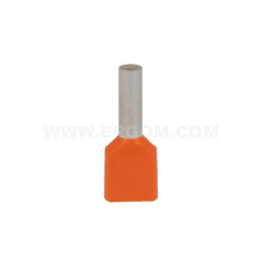 Końcówka tulejkowa izolowana HI 2X4/12 pomarańczowa E08KH-02020102201 /100szt./