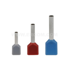 Końcówka tulejkowa izolowana HI 2X1/8 żółta E08KH-02020104721 /100szt./