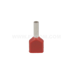 Końcówka tulejkowa izolowana HI 2X1,5/8 czerwona E08KH-02020105121 /100szt./