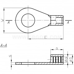 Końcówka oczkowa cynowana KO 25/8 E09KO-01010104400