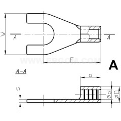 Końcówka widełkowa KW 1/3,5 E09KO-01020100900 /100szt./