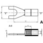 Końcówka widełkowa izolowana KWI 1/4 PCV E09KO-02030400400 /100szt./