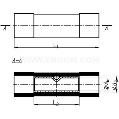 Końcówka (tulejka) łącząca izolowana KLI 2,5 E09KO-02060100301 (100szt.)