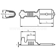 Wsuwka konektorowa W 6,3-1/0,8 NC E10KN-01020200401 /100szt./