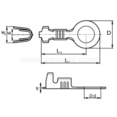 Konektor oczkowy MO 1/4 E10KN-01050100101 /100szt./