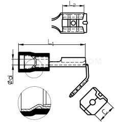 Nasuwka z odgałęzieniem izolowana NWI 6,3-1/0,8 PCV E10KN-03010500701 /100szt./