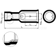 Gniazdo konektorowe całkowicie izolowane GCI 1/4 PCV E10KN-03030300101 /100szt./