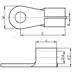 Końcówka oczkowa do lutowania B311 70/10 E14KI-03010101600