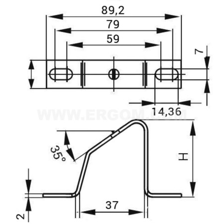 Uchwyt szyny TSE UM-02 R34RR-05030100203 /12szt.