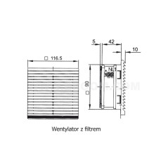 Wentylator do rozdzielnic i szaf sterowniczych WRF 20/24 R37RC-02010100201