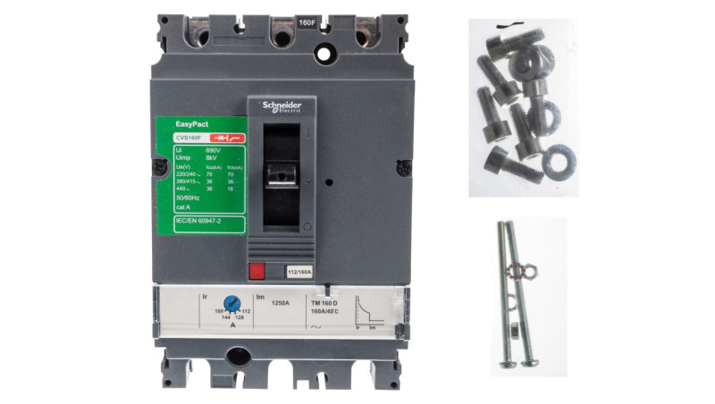 Wyłącznik mocy 36kA , wyzwalacz termomagnetyczny 160A , 3P Compact CVS LV516333 Wyłącznik mocy 36kA , wyzwalacz termomagnetyczny 160A , 3P Compact CVS LV516333