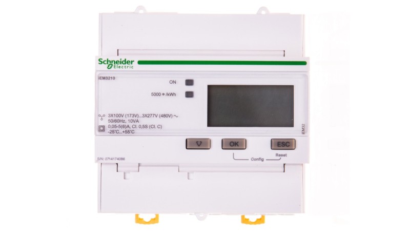 Licznik energii elektrycznej 1/3-fazowy 5A przekładnik 100-277/173-480V kl.0,5S/C impulsowy MID cyfrowy iEM3210 CT A9MEM3210 Licznik energii elektrycznej 1/3-fazowy 5A przekładnik 100-277/173-480V kl.0,5S/C impulsowy MID cyfrowy iEM3210 CT A9MEM3210