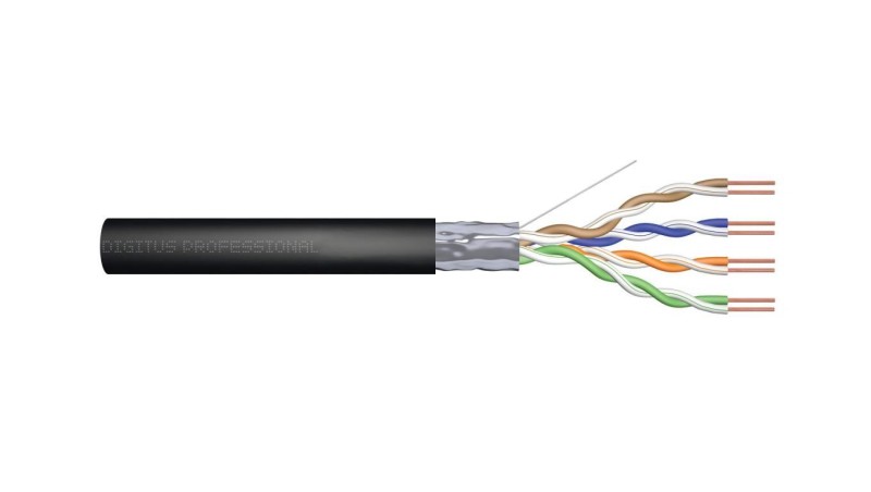 Kabel teleinformatyczny F/UTP kat.6 PE AWG 23/1 szpula czarny zewnętrzny żelowany DK-TP622 /305m/ Kabel teleinformatyczny F/UTP kat.6 PE AWG 23/1 szpula czarny zewnętrzny żelowany DK-TP622 /305m/