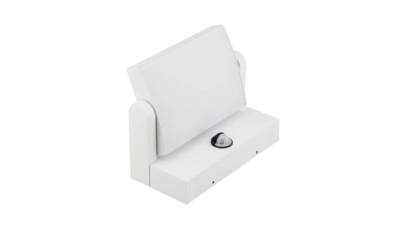 Oprawa elewacyjna LED 17W 2520lm 3000K czujnik regulowana Biały kwadrat 2938 Oprawa elewacyjna LED 17W 2520lm 3000K czujnik regulowana Biały kwadrat 2938