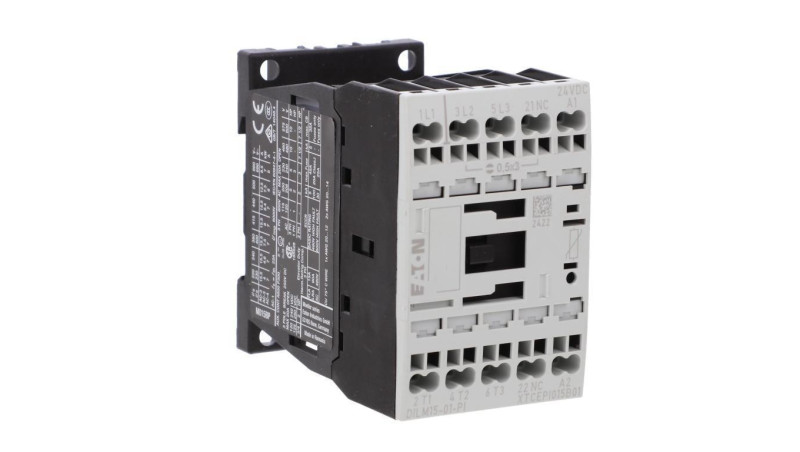 Stycznik mocy DILM15-01(24VDC)-PI 3P 380 V 400 V 7.5 kW 1R 24 V DC Push-In 199258 Stycznik mocy DILM15-01(24VDC)-PI 3P 380 V 400 V 7.5 kW 1R 24 V DC Push-In 199258