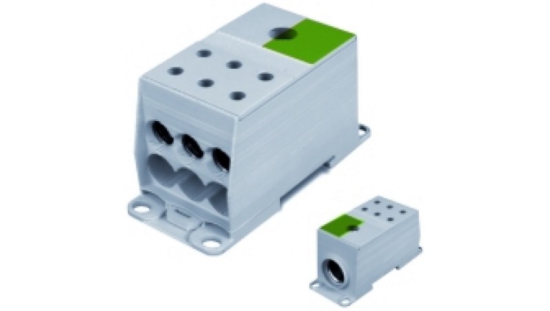 Blok rozdzielczy AL/CU 1-potencjałowy 175A we 1x95-240mm2 wy 6x10-50mm2 zielony AUX38503PE Blok rozdzielczy AL/CU 1-potencjałowy 175A we 1x95-240mm2 wy 6x10-50mm2 zielony AUX38503PE
