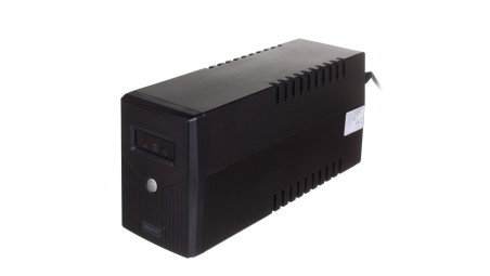 Zasilacz awaryjny UPS Line-Ineractive LED 600VA/360W 1x12V/7Ah AVR 2xSCHUKO USB RJ11 DN-170063