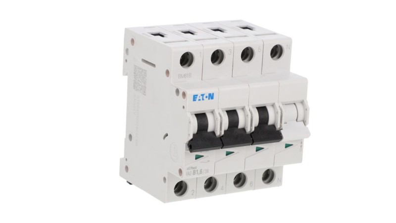 Wyłącznik nadprądowy 3P+N B 1,6A 15kA AC FAZ-B1,6/3N 278936 Wyłącznik nadprądowy 3P+N B 1,6A 15kA AC FAZ-B1,6/3N 278936