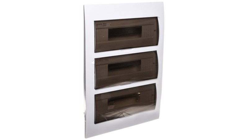 Rozdzielnica modułowa tworzywo 3x12 podtynkowa IP40 IK06 N+PE II klasa drzwi transparentne szare DB312F 3X12P/FMD biały 3846 Rozdzielnica modułowa tworzywo 3x12 podtynkowa IP40 IK06 N+PE II klasa drzwi transparentne szare DB312F 3X12P/FMD biały 3846