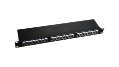 Patch panel 1U/19 cali STP ekranowany 24 porty kat. 5E złącza LSA półka montażowa PK-S5-1