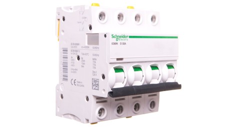 Wyłącznik nadprądowy 4P D 32A 6kA AC iC60N-D32-4 A9F05432