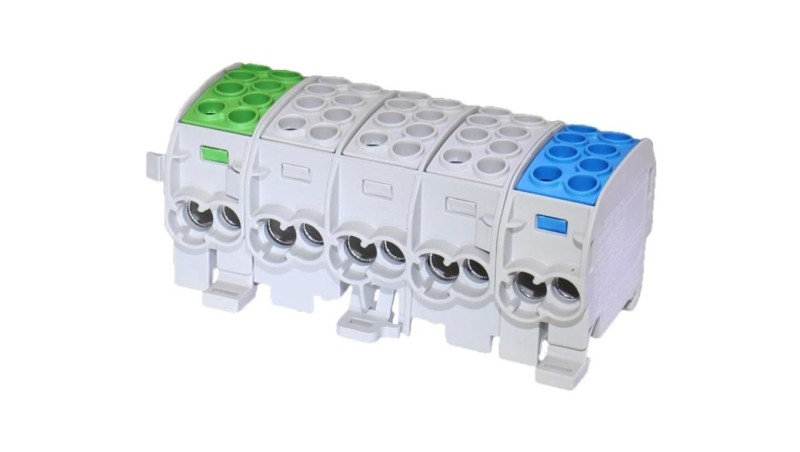 Blok rozdzielczy-odgałęźny Al/Cu SCB 35-5X (80250) SIMBLOCK pięciobiegunowy 35mm2 zie/sza/nie 81507020 Blok rozdzielczy-odgałęźny Al/Cu SCB 35-5X (80250) SIMBLOCK pięciobiegunowy 35mm2 zie/sza/nie 81507020