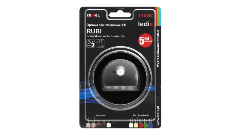 Oprawa schodowa LED Rubi PT 14V DC regulowany czujnik CZN biała zimna LED10921661 Oprawa schodowa LED Rubi PT 14V DC regulowany czujnik CZN biała zimna LED10921661