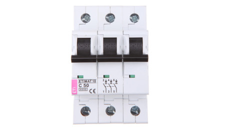 Wyłącznik nadprądowy 3P C 50A 6kA AC ETIMAT10 002135721