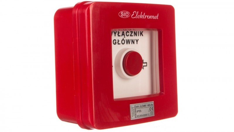 Wyłącznik alarmowy 4R 12A /WYŁĄCZNIK GŁÓWNY/ IP55 WG-6s 921430