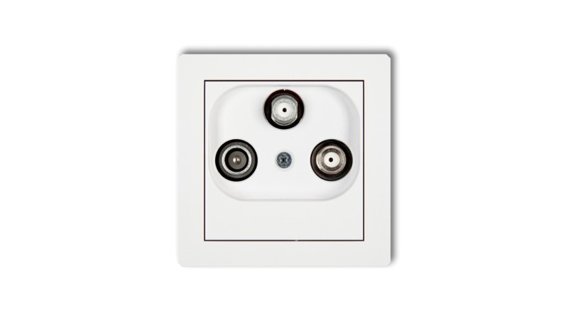 DECO Mechanizm gniazda abonenckiego 2 wyjścia SAT + TV, biały mat 25DGSN DECO Mechanizm gniazda abonenckiego 2 wyjścia SAT + TV, biały mat 25DGSN