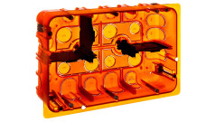 Puszka do betonu 142mm 213x 50mm Ze śrubami czerwony Batibox 080126