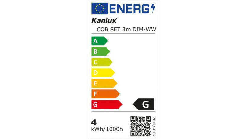 Zestaw Taśma LED COB SET 3m DIM-WW 3m 1620lm 18W 240V AC z funkcją ściemniania barwa ciepła 3000K IP00 26326