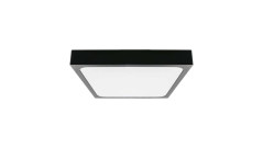 Plafoniera LED 18W 1800lm 4000K IP44 Kwadrat Mleczny Czarna Ramka z mikrofalowym czujnikiem ruchu 7672